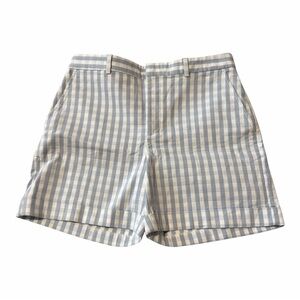 Lauren Ralph Lauren Hi-Rise Blue+White Gingham Women’s Shorts 6” size 8